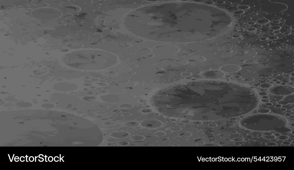 Planet surface with craters space background Vector Image