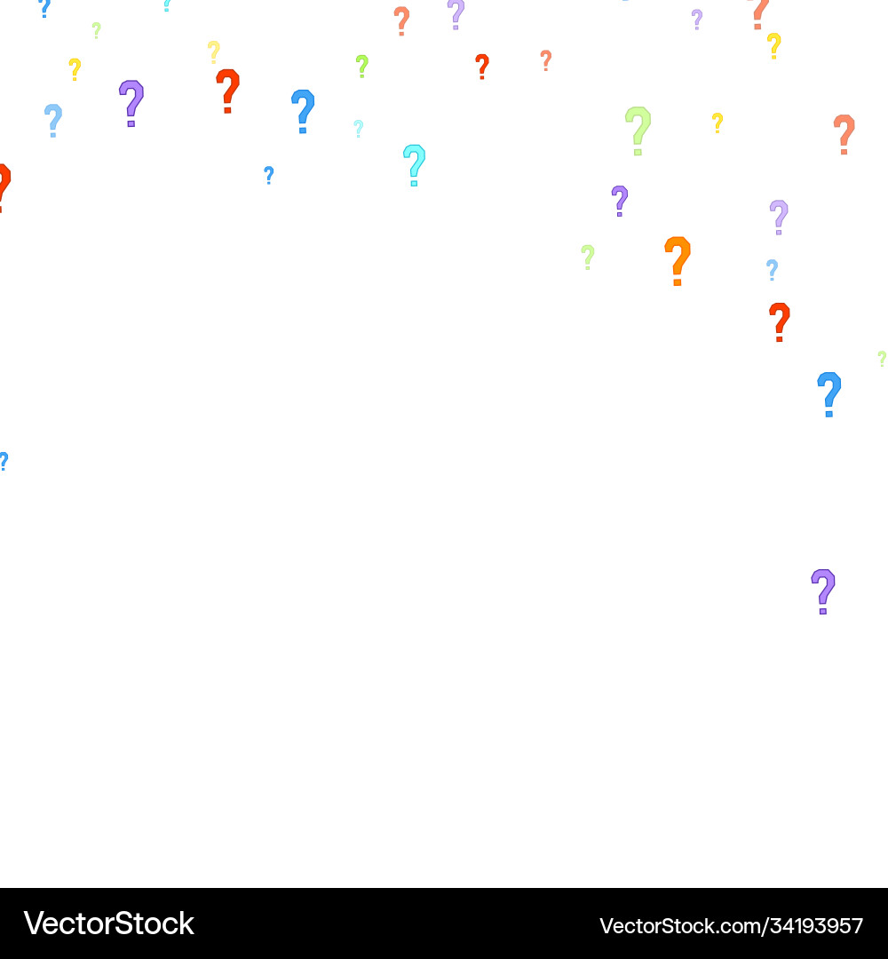 Question marks quiz doubt survey faq public poll Vector Image