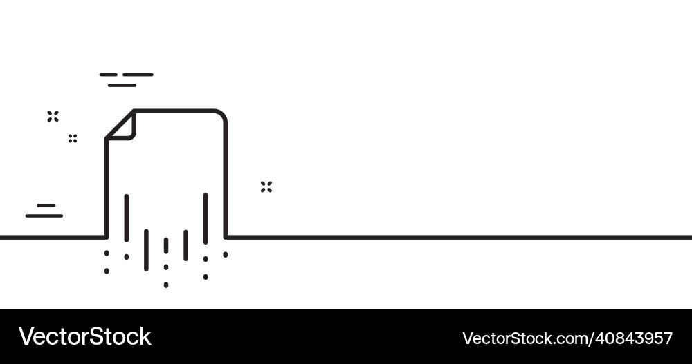 Recovery file line icon backup data sign restore vector image