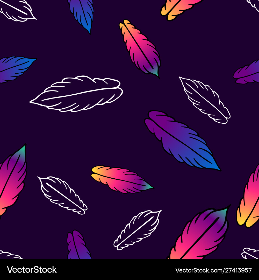 Seamless pattern with colorful stylized Vector Image