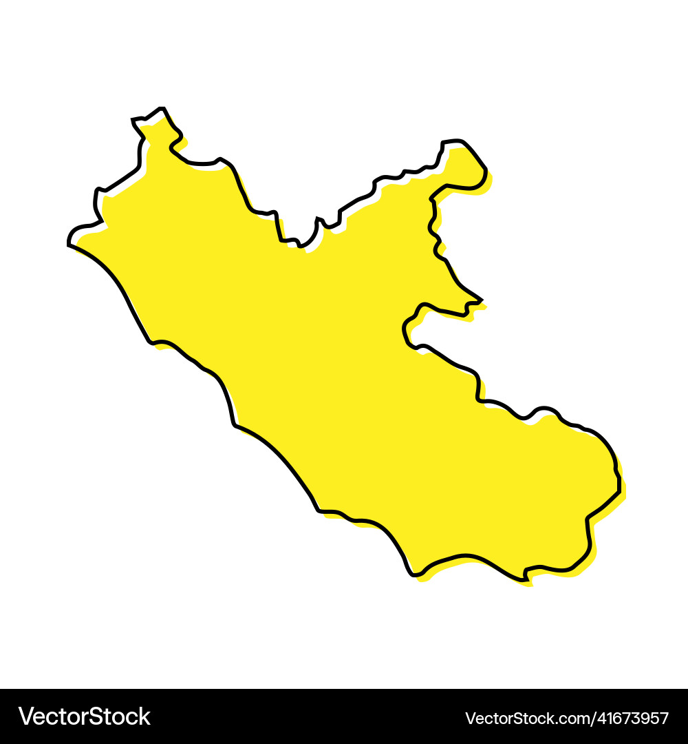 Simple outline map of lazio is a region italy Vector Image