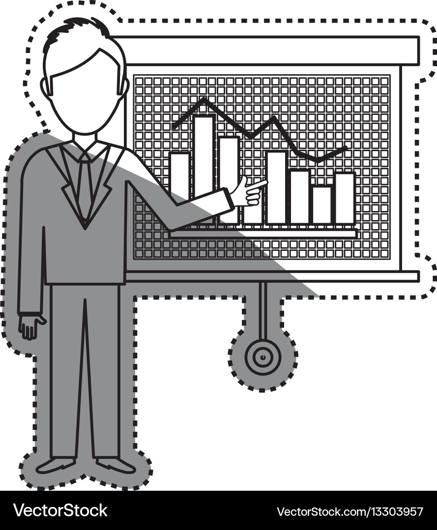 Statistic graph report Vector Image