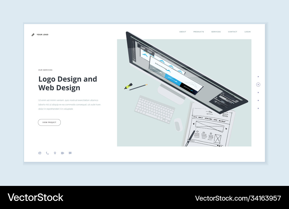 Website template design Website template design vector image