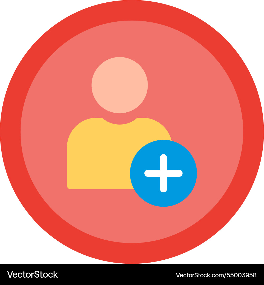 Add user flat icon design Vector Image
