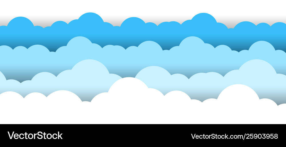 Blue sky white clouds background Royalty Free Vector Image