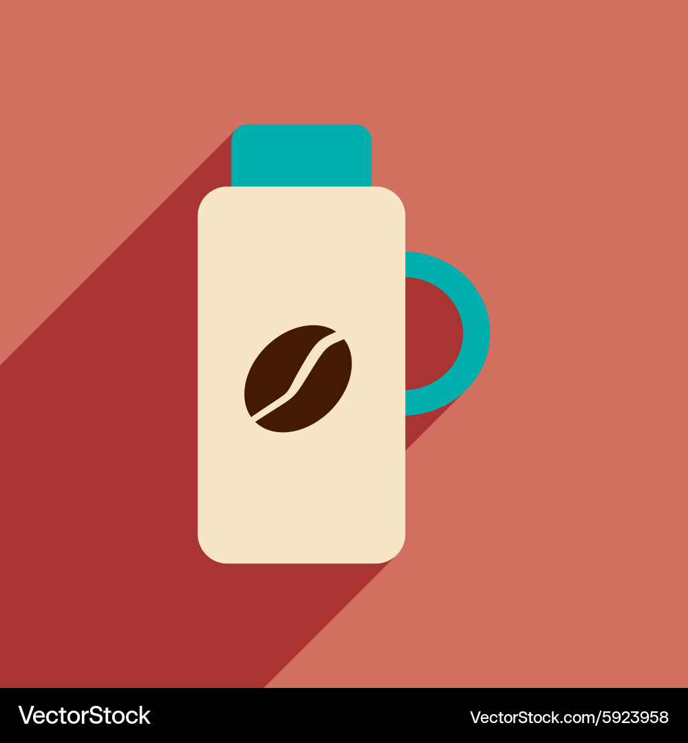 Flat with shadow icon and mobile application Vector Image