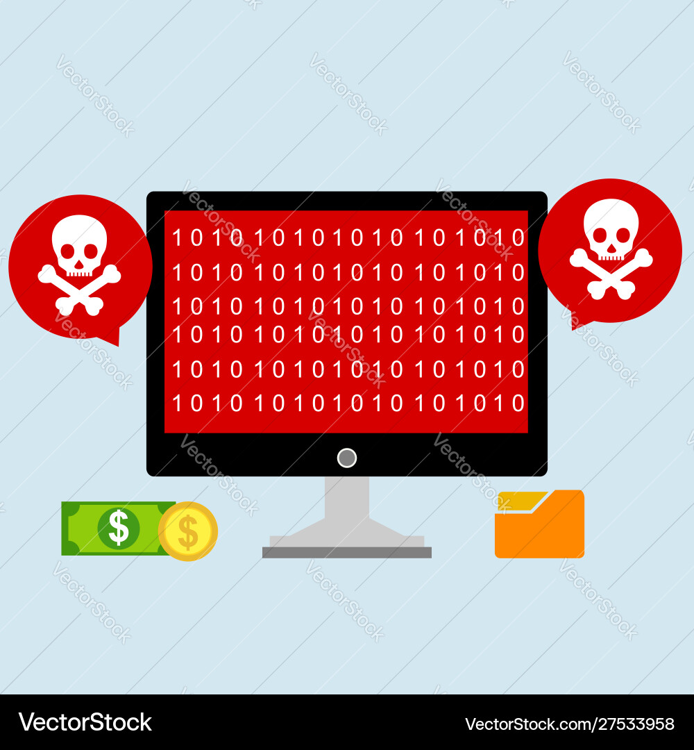 Hacker activity computeralert notification Hacker activity computeralert notification Vector Image
