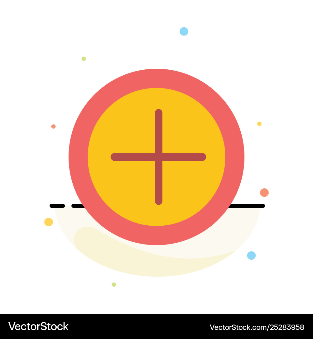 Interface plus user abstract flat color icon Interface plus user abstract flat color icon vector image