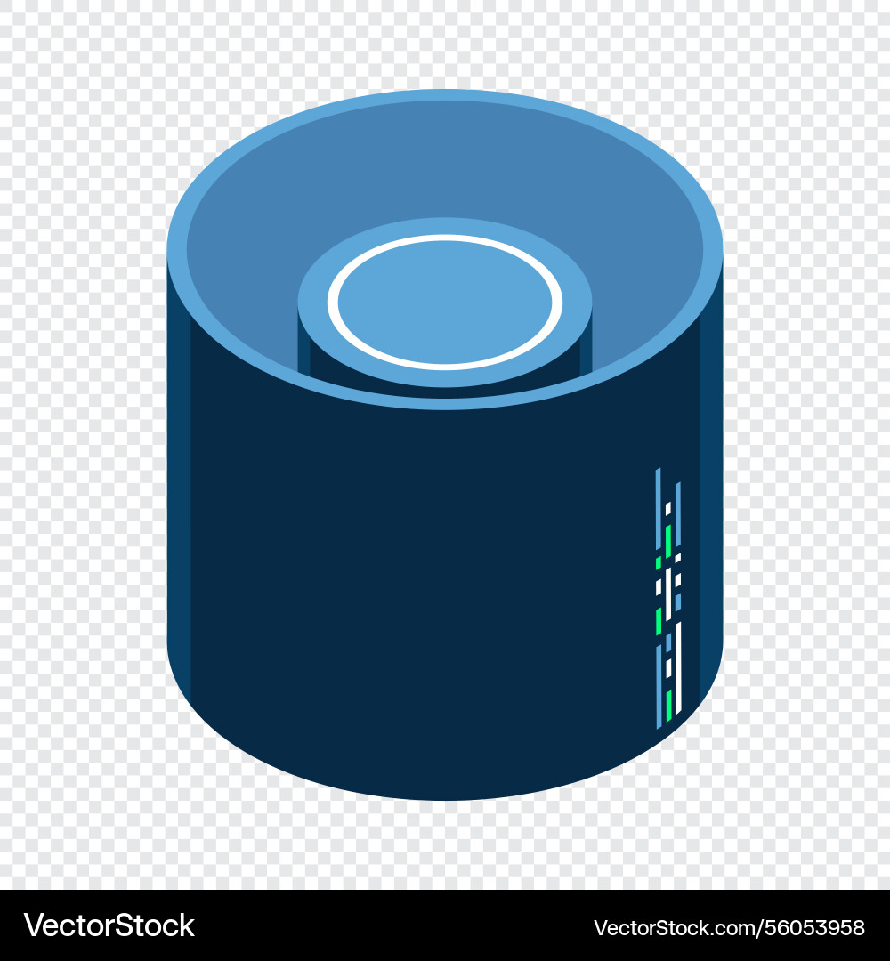 Isometric cloud database computing and file Isometric cloud database computing and file vector image
