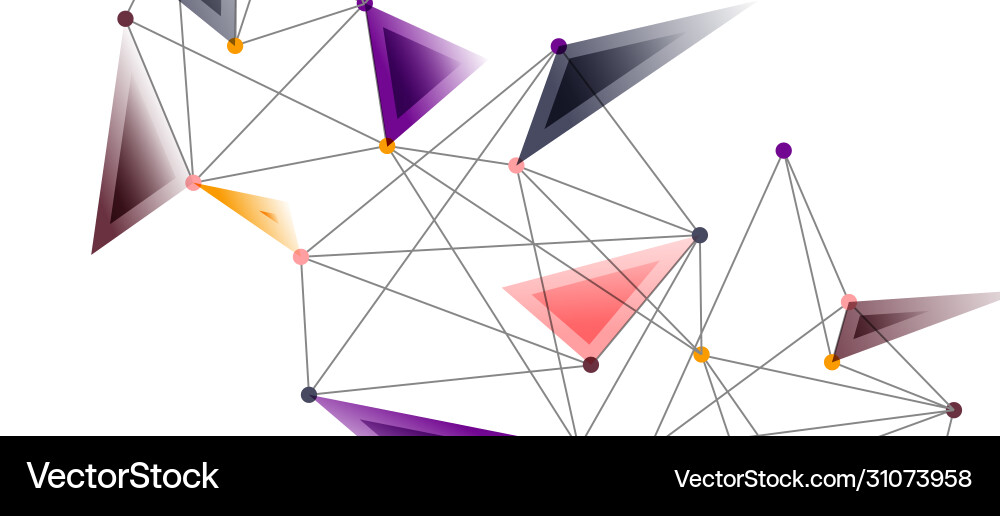 Line points connections triangular technology Line points connections triangular technology vector image