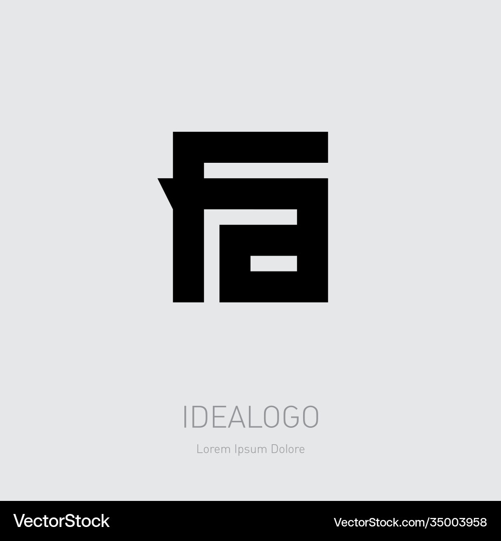 Logotype monogram or initials fa - design element Logotype monogram or initials fa - design element vector image