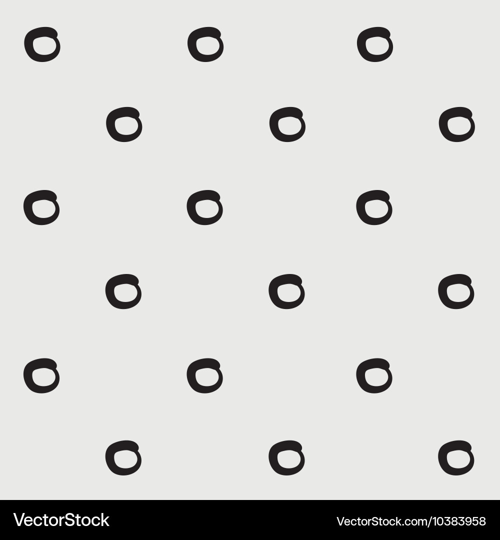Minimal monochrome handwritten pattern dots vector image