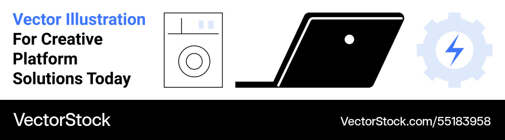 Modern tech interface with devices representing Vector Image