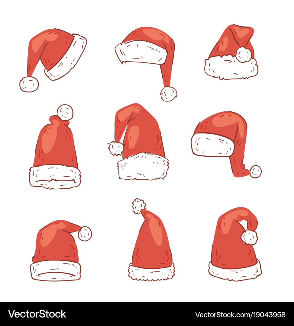 Red Santa Hat - Christmas Noel Vector Image