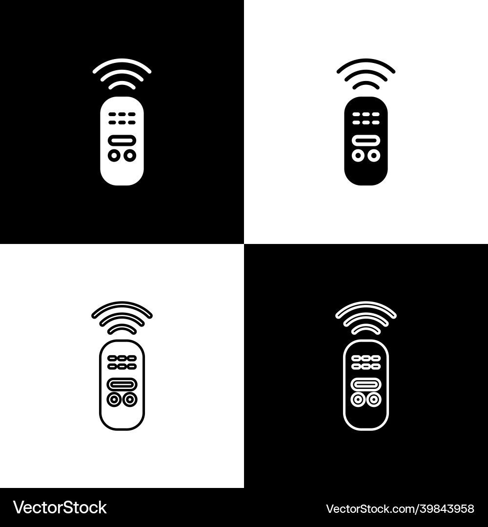 Set smart remote control system icon isolated Set smart remote control system icon isolated vector image
