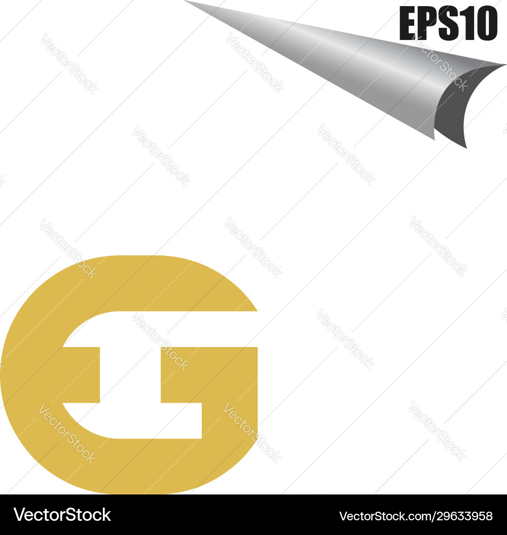 Simple eg initial monogram design template Simple eg initial monogram design template Vector Image