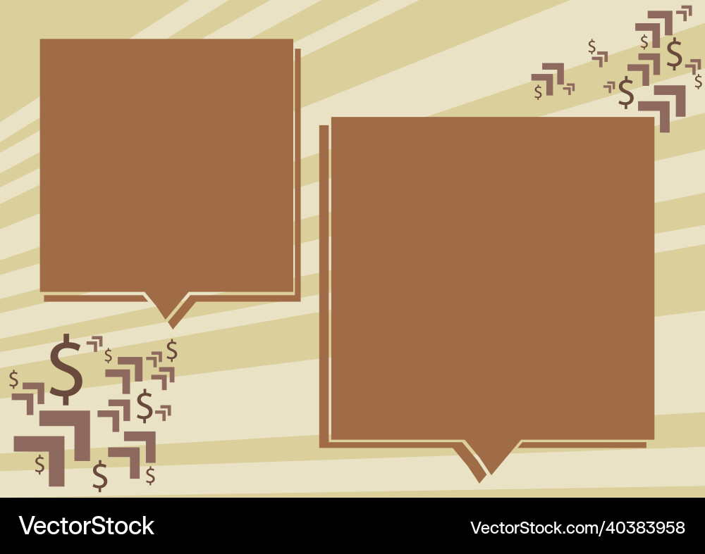 Two colorful overlapping speech bubble drawing Vector Image