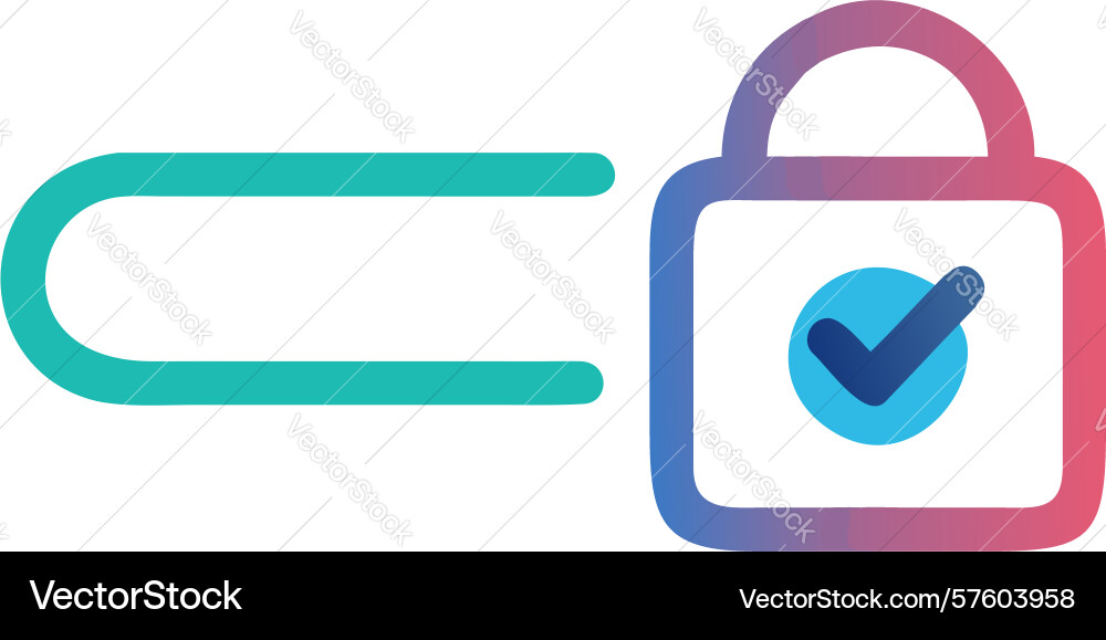 Verified security feature toggle icon design vector image