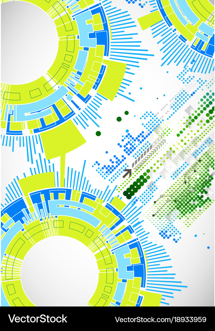 Abstract technological background with various vector image