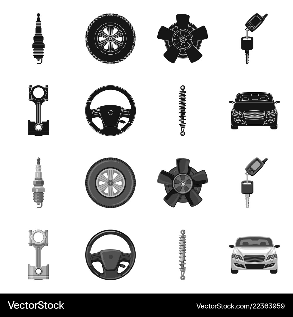 Auto and part sign Auto and part sign vector image