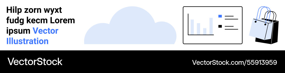 Cloud integration and data visualization Vector Image