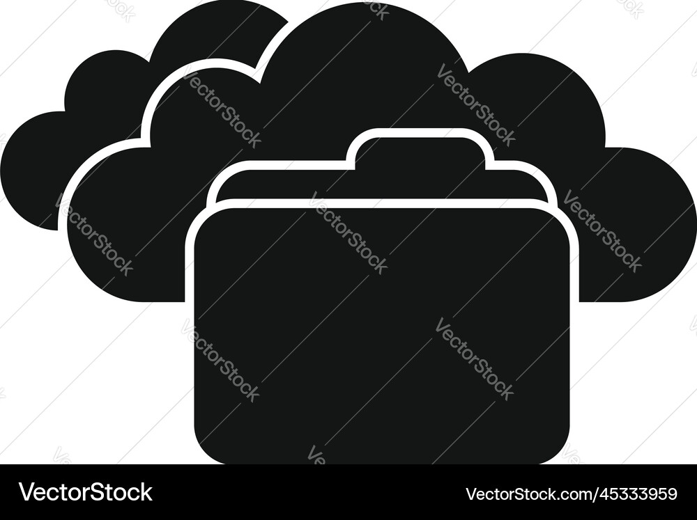 Dateiordner Symbol einfache Daten Cloud Dateiordner Symbol einfache Daten Cloud vektorbild