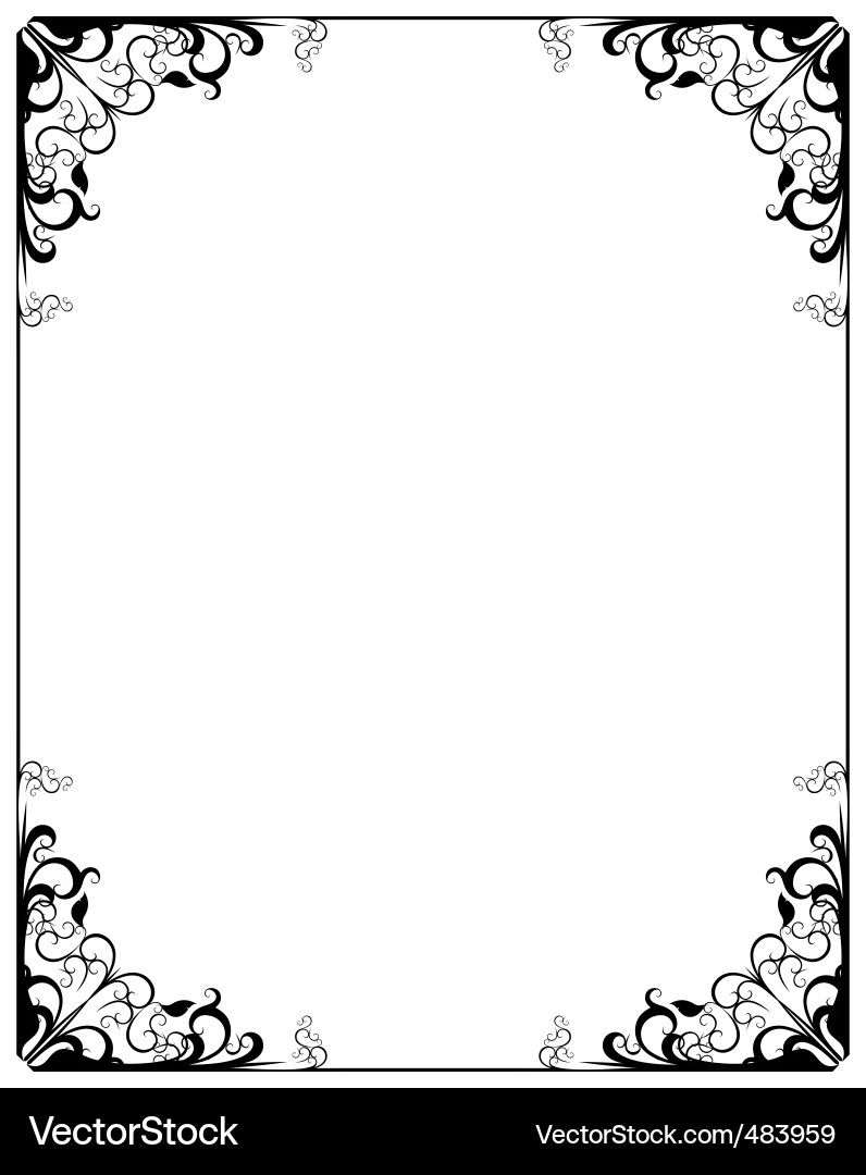 Elegant Floral Frame Vector Image