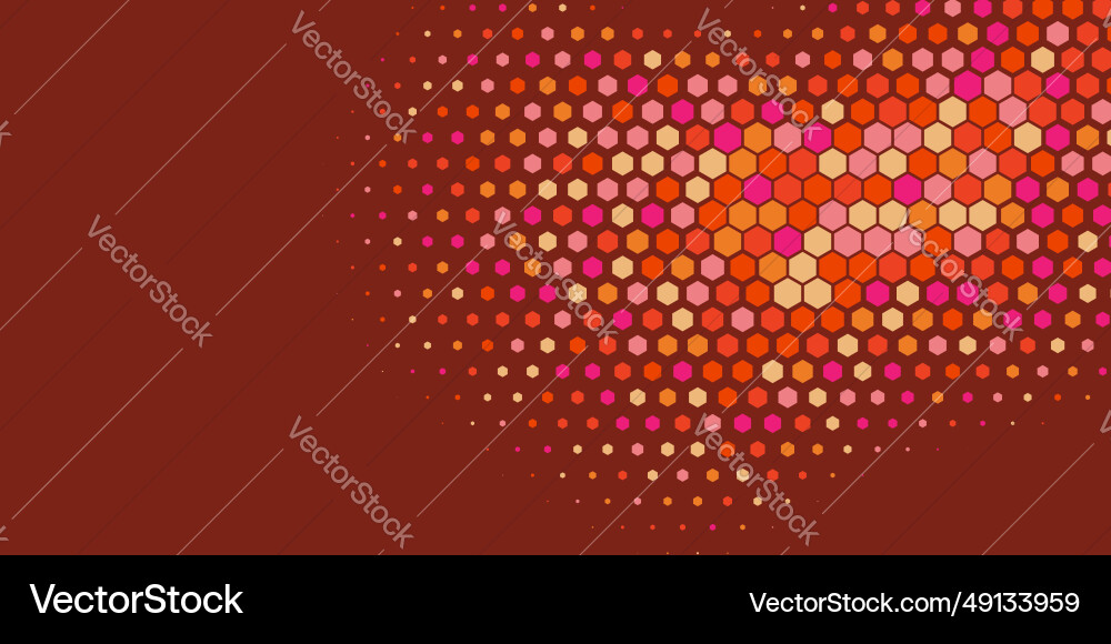 Geometric abstract hexagon multi color background Vector Image