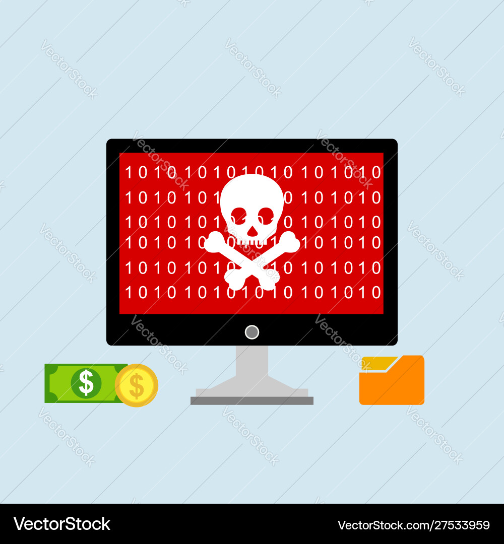 Hacker activity computeralert notification Hacker activity computeralert notification vector image