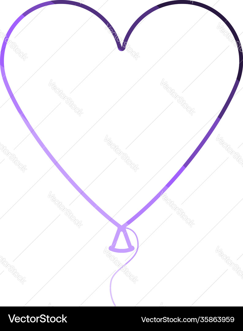 Heart shape balloon icon Royalty Free Vector Image