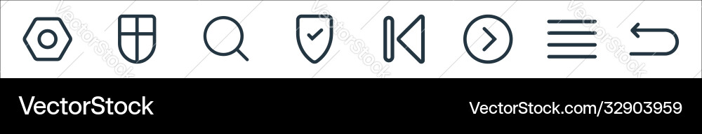 Interface line icons linear set quality Interface line icons linear set quality vector image