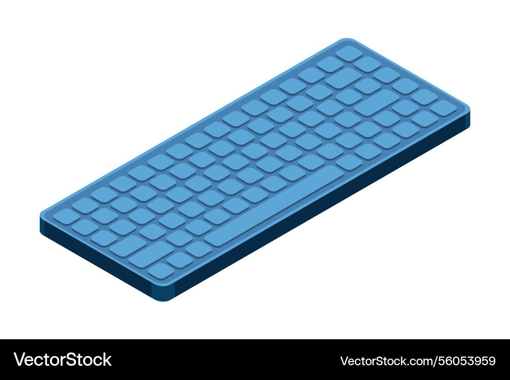 Isometric computer keyboard personal Isometric computer keyboard personal vector image
