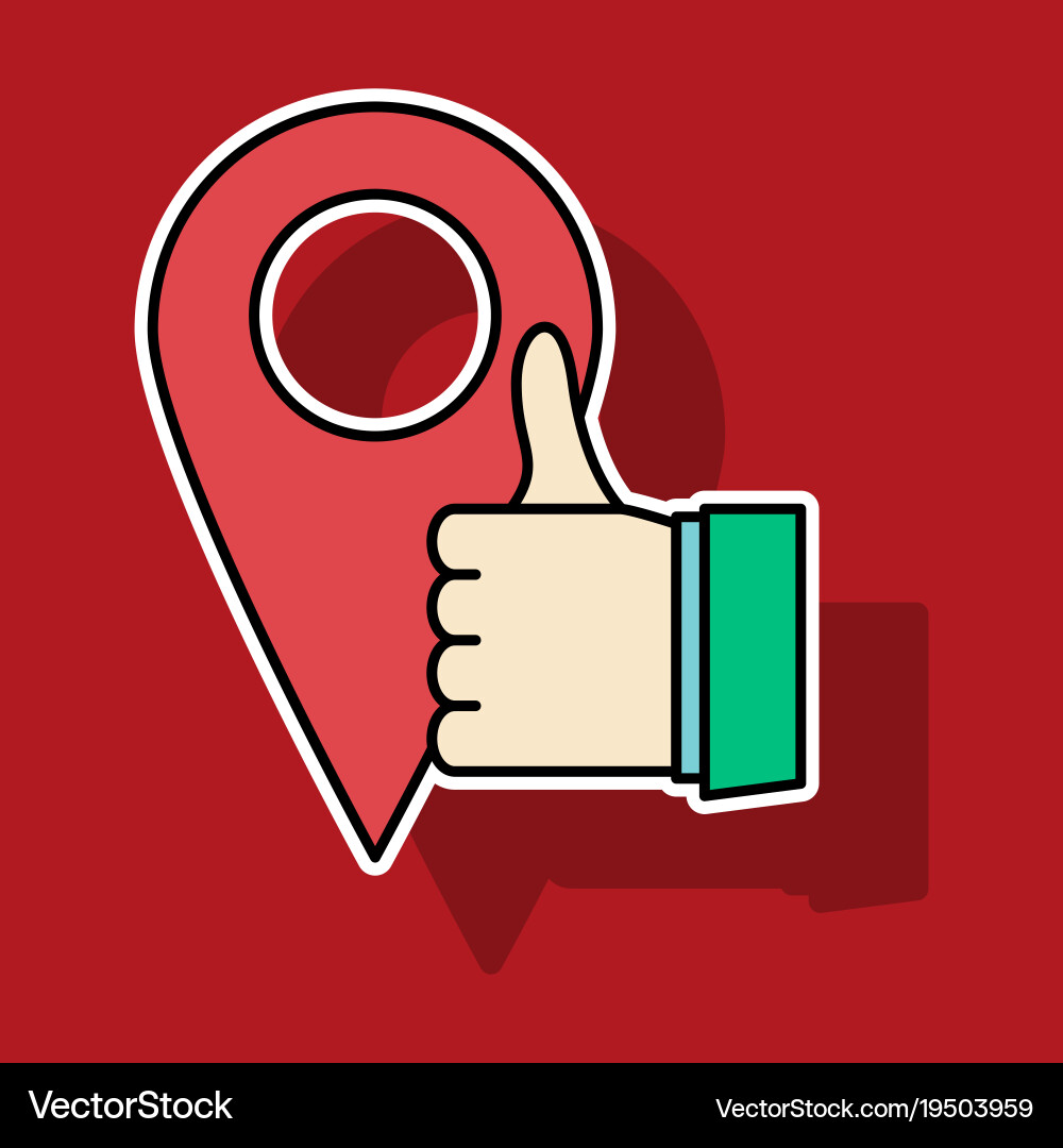 Like icon sticker web pointer in eps 10 vector image