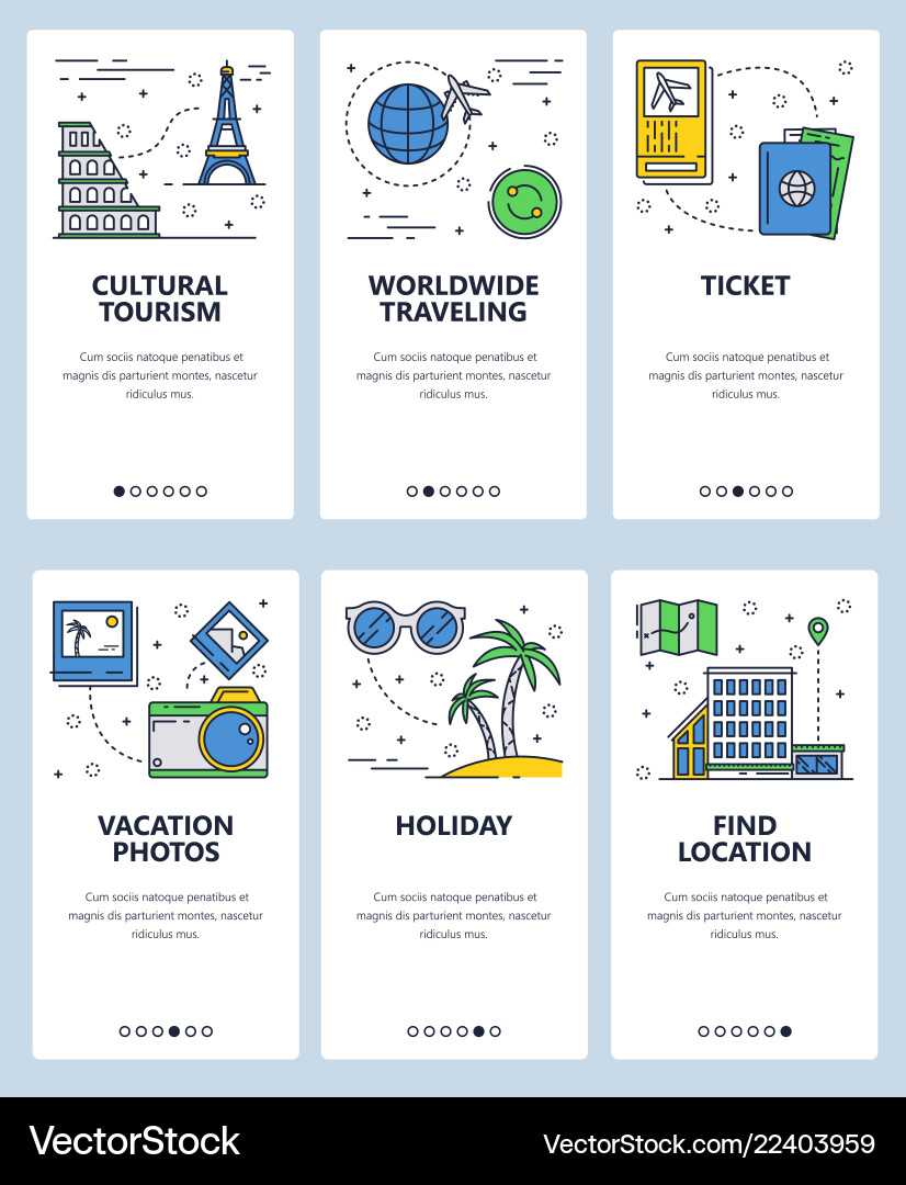 Line art web and mobile app template set Line art web and mobile app template set vector image