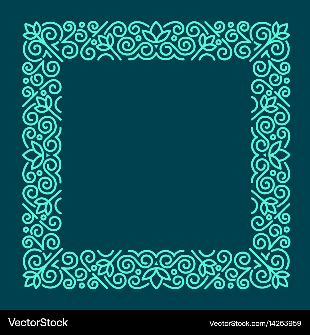 Linear frames design template Vector Image