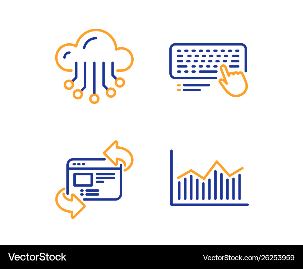 Refresh website cloud storage and computer Refresh website cloud storage and computer vector image