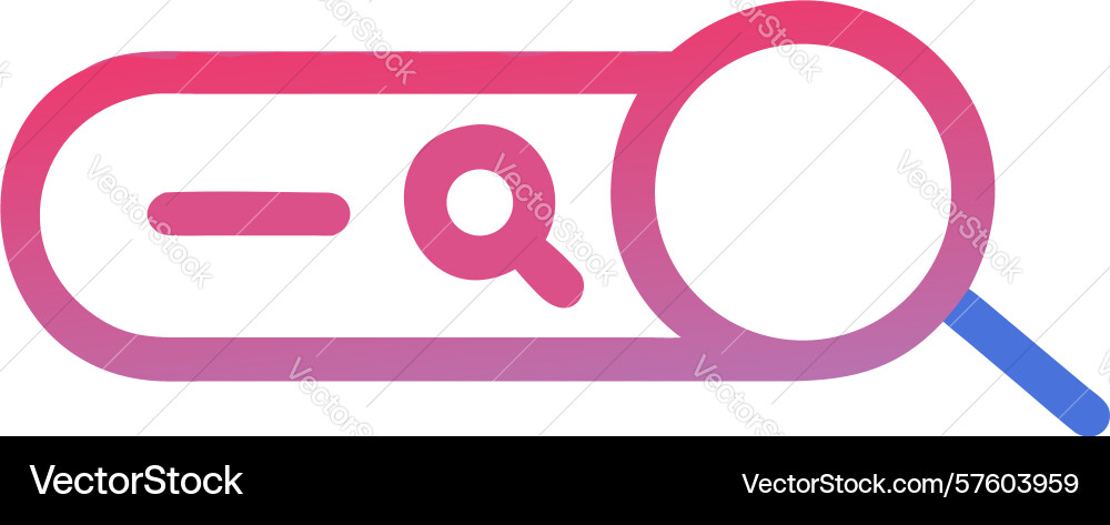 Search warning alert icon for user interface vector image
