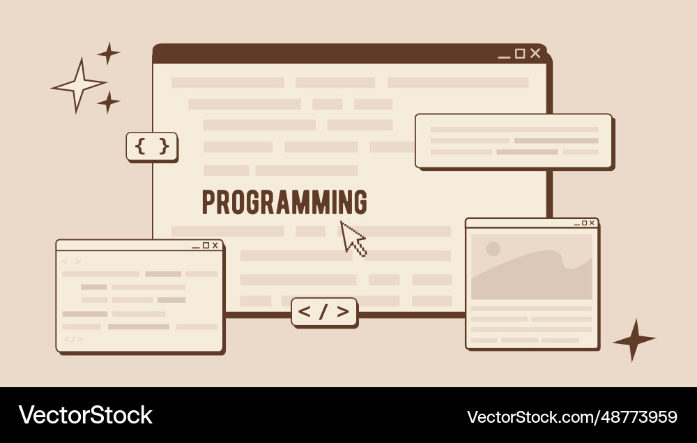 Software developer or code testing website Vector Image