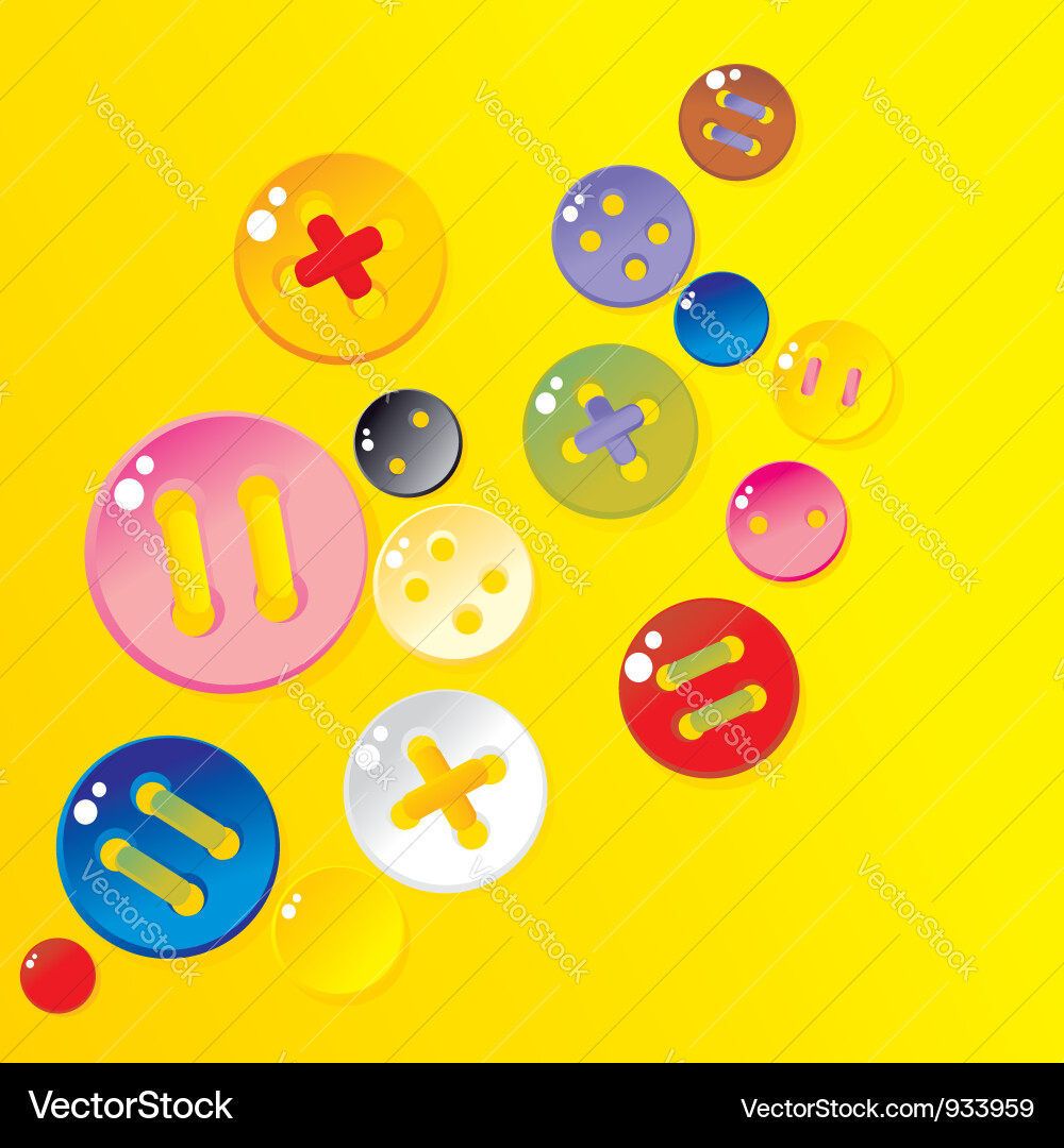 Sprinkle color buttons vector image