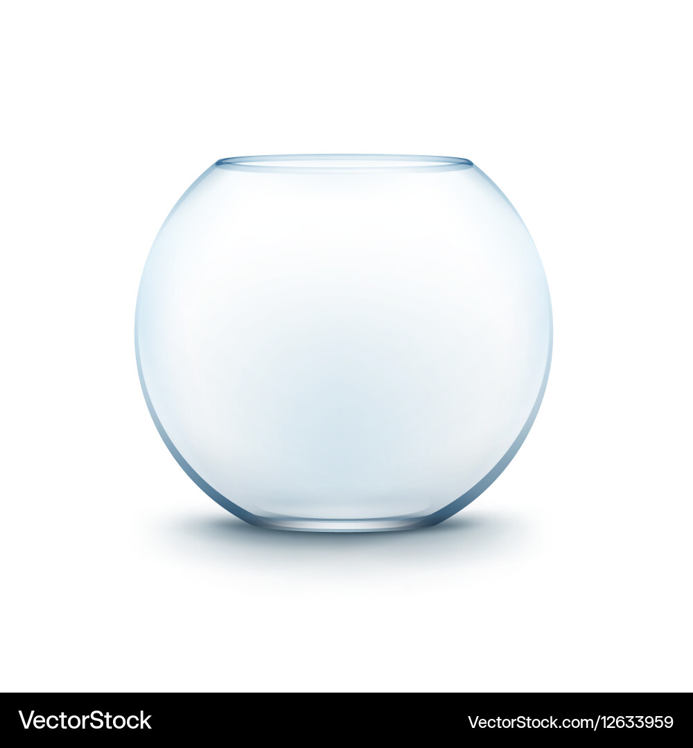 Transparent Glass Fishbowl Vector Image