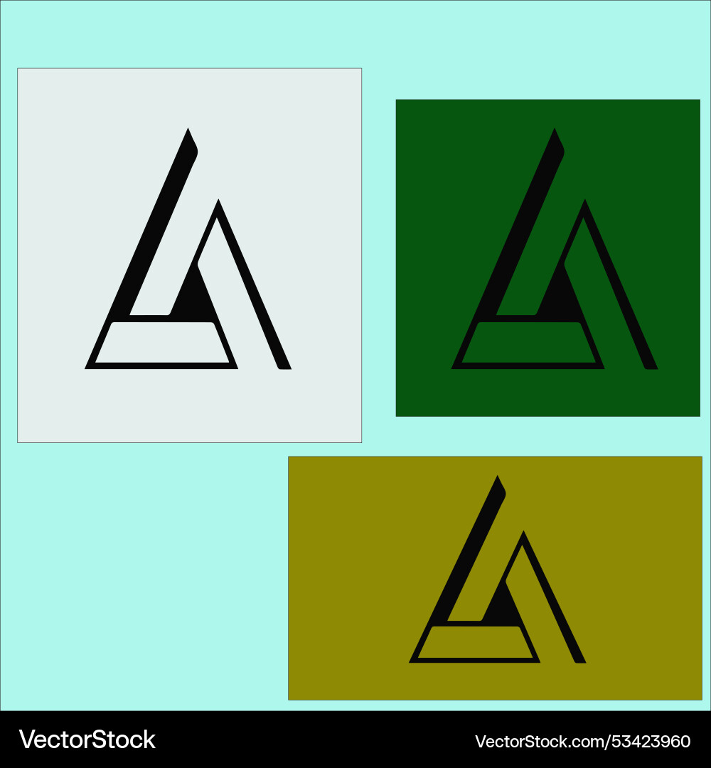 A logo with an attractive shape and color combinat Vector Image
