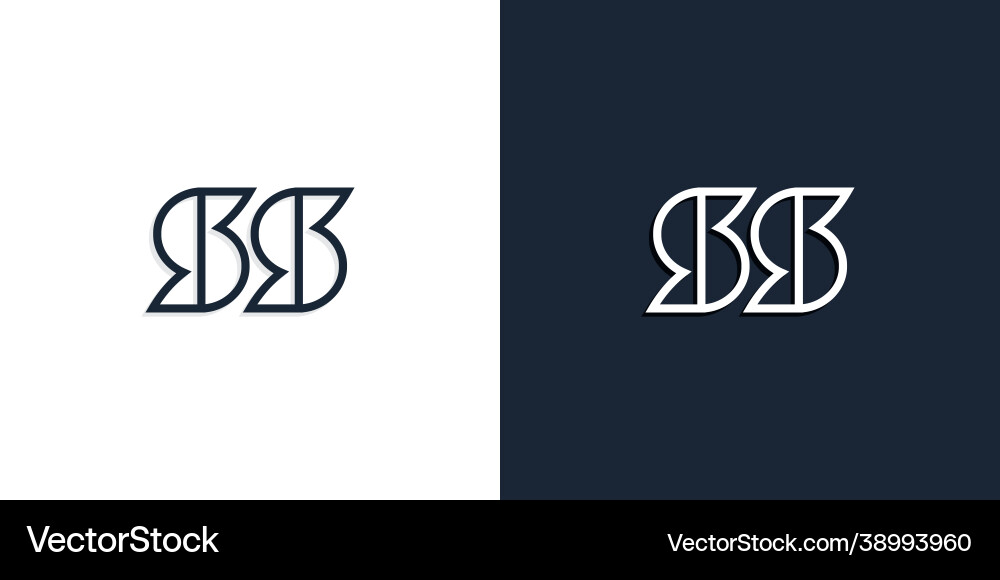Abstract line art initial letters ss logo Vector Image