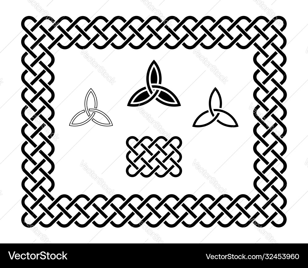 Celtic frame and elements Vector Image