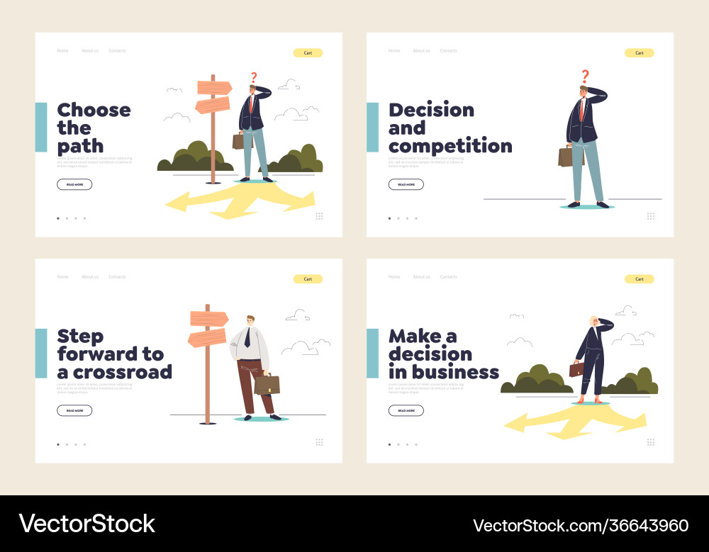 Decision making and direction development vector image