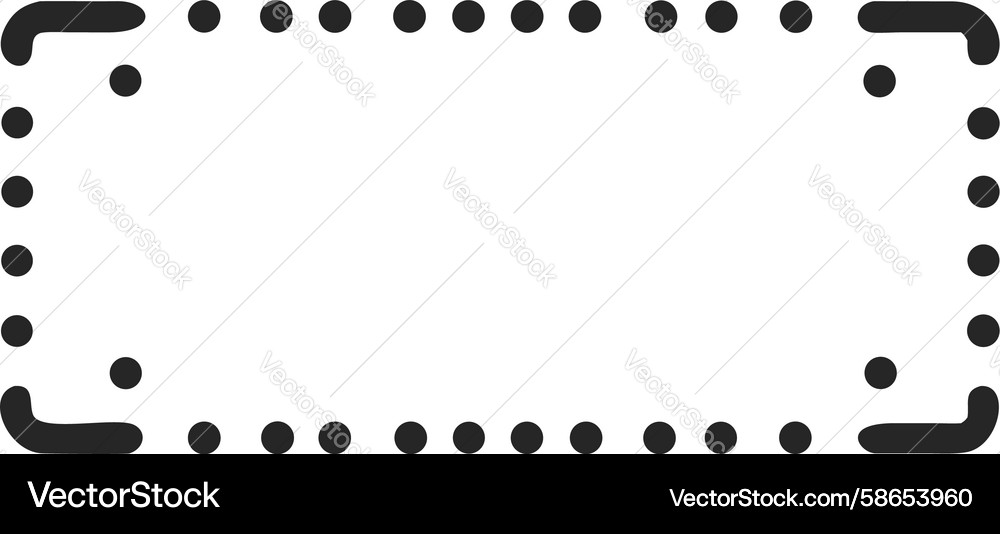 Dotted outer solid inner rectangle frame design Vector Image