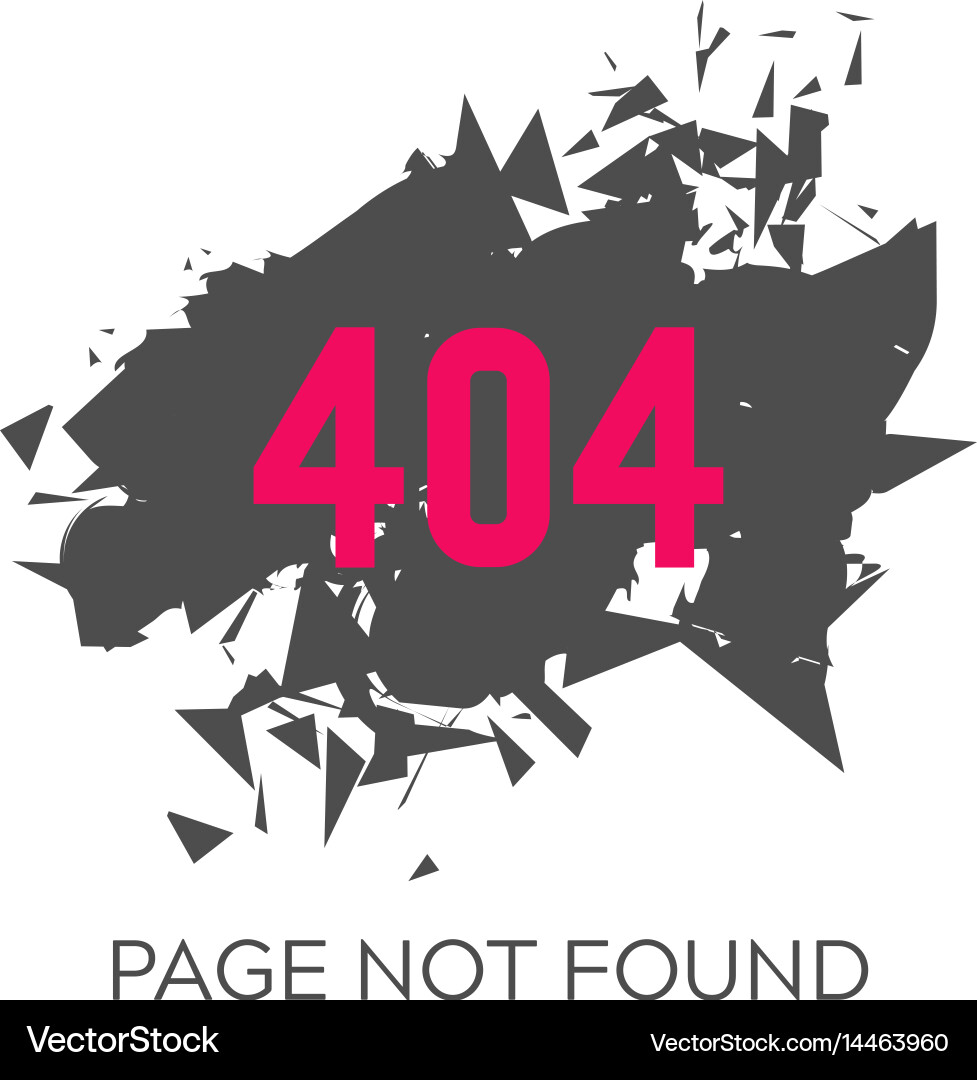 Error 404 page not found Vector Image