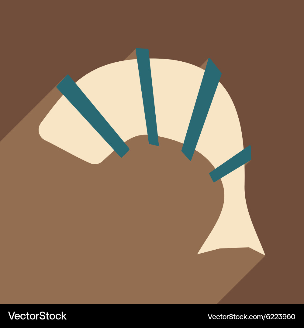 Flat with shadow icon and mobile application Vector Image