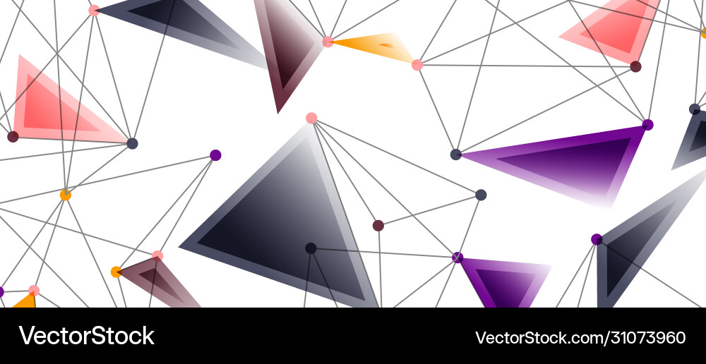 Line points connections triangular technology Line points connections triangular technology Vector Image