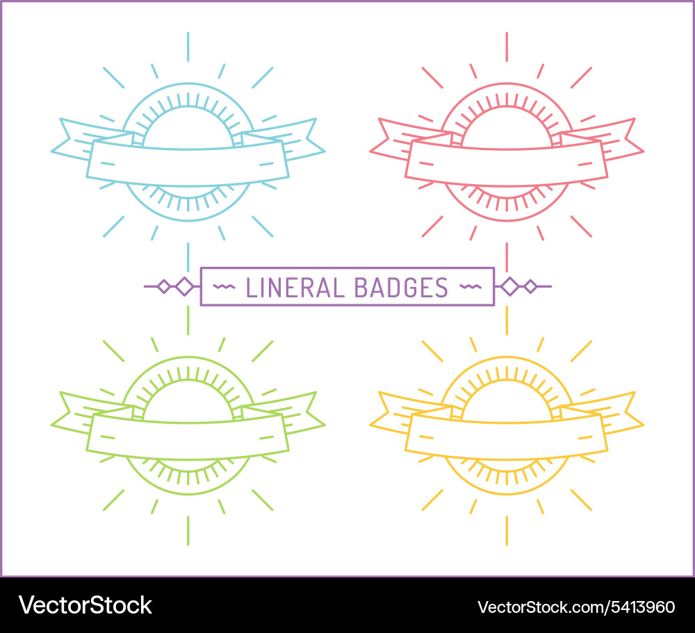 Linear logo template abstract arrow shape Vector Image