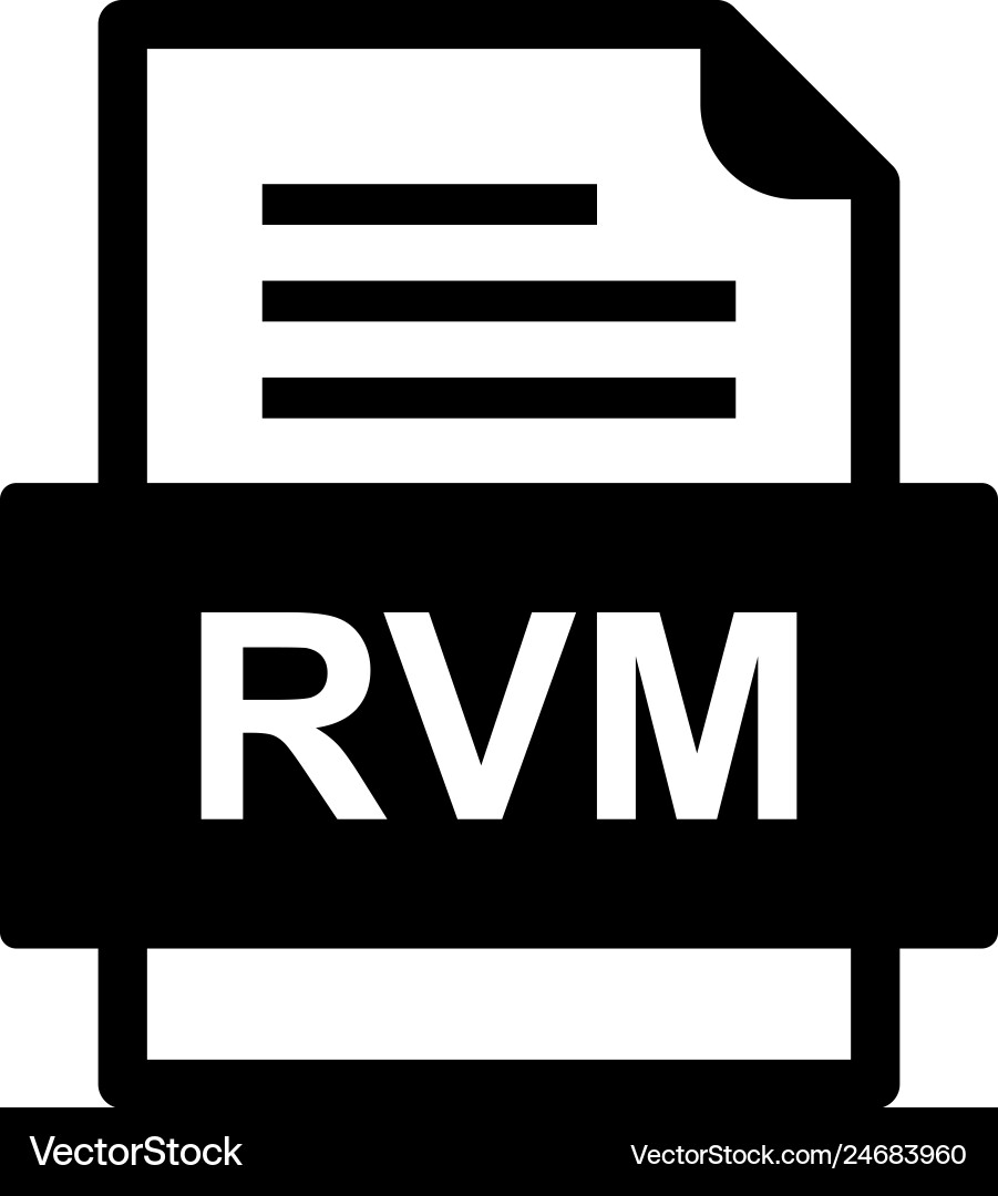 Rvm file document icon Vector Image
